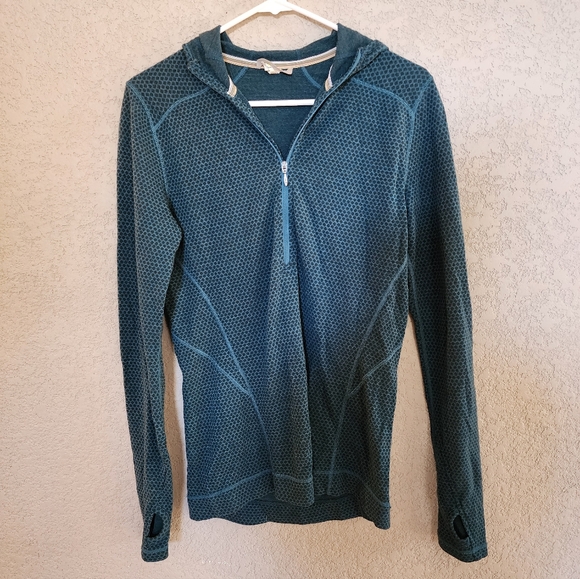 Smarwool Merino Wool Base Layer Long Sleeve Top With Quarter-zip Size Medium - Picture 1 of 5